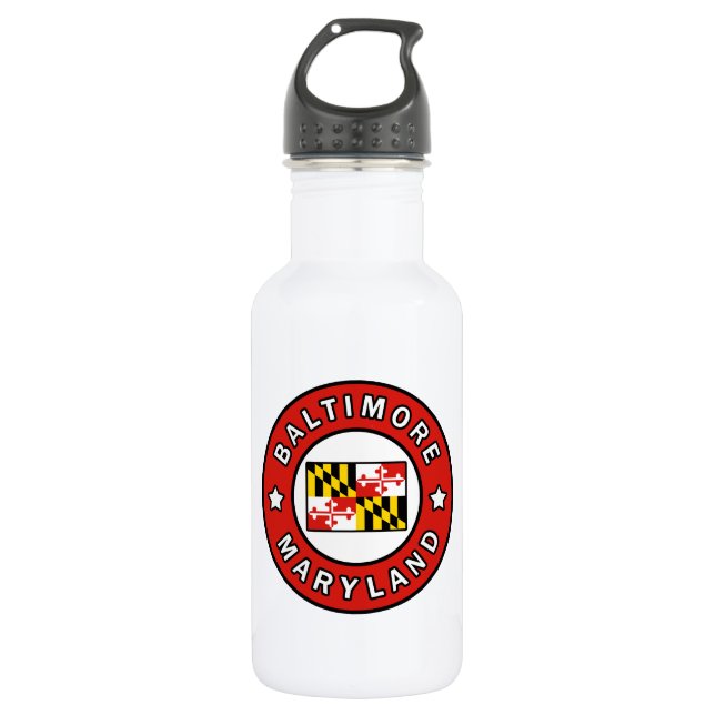Baltimore Maryland Stainless Steel Water Bottle (Front)