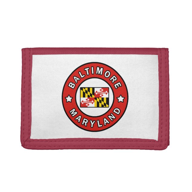 Baltimore Maryland Trifold Wallet (Front)