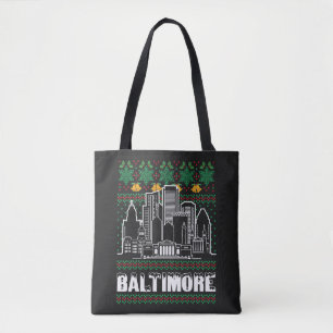 Baltimore Maryland Ugly Christmas Tote Bag