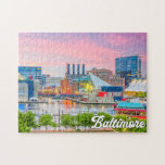 Baltimore, Maryland, United States Jigsaw Puzzle<br><div class="desc">This beautiful jigsaw puzzle features a photograph of the city of Baltimore,  Maryland,  at sunset. This puzzle would also make a truly wonderful gift idea for best of friends and family.</div>