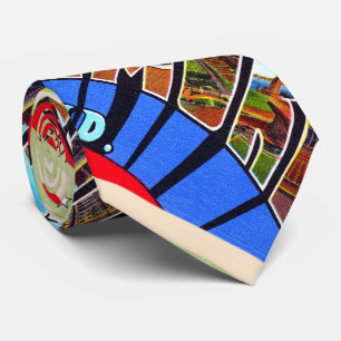 Baltimore Maryland Vintage Large Letter Postcard Neck Tie