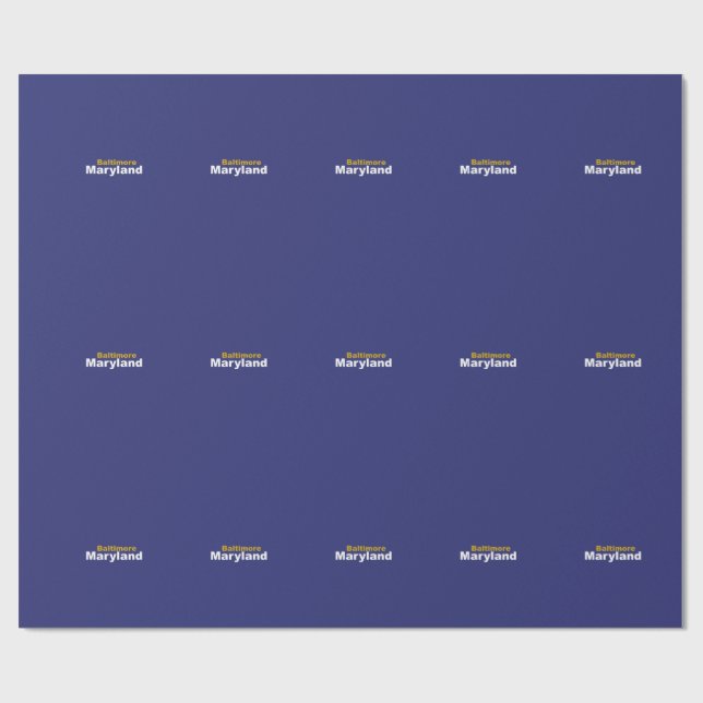 Baltimore, Maryland Wrapping Paper (Flat)