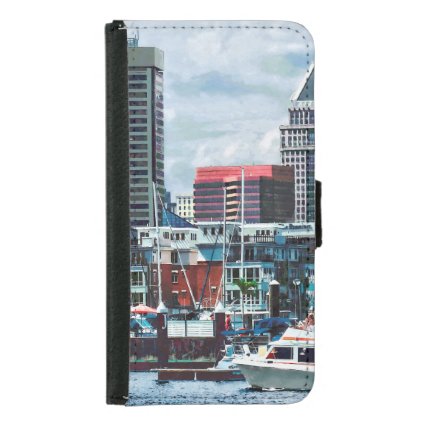 Baltimore MD - Baltimore Skyline at Charles River Samsung Galaxy S5 Wallet Case