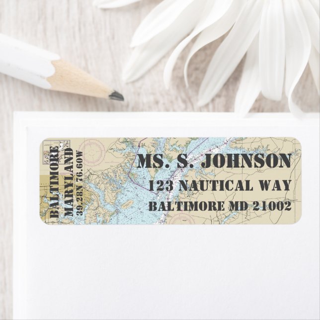 Baltimore MD Home Port Nautical Navigation Chart Label (Insitu)