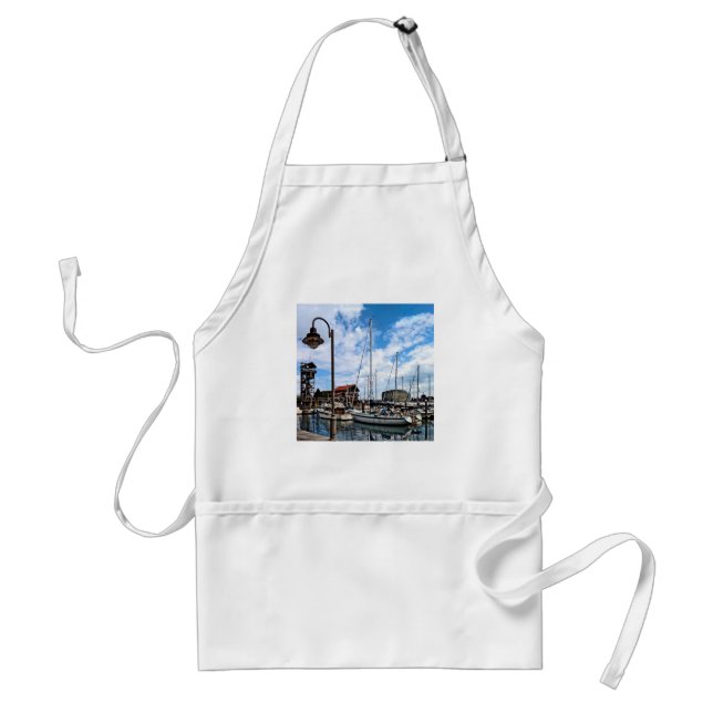 Baltimore MD - Marina Near Fells Point Adult Apron (Front)