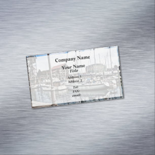 Baltimore MD - Marina Near Fells Point Business Card Magnet