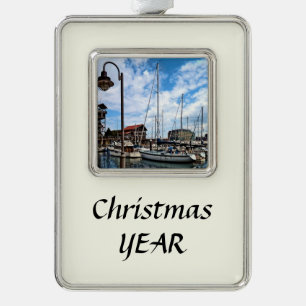 Baltimore MD - Marina Near Fells Point Christmas Ornament