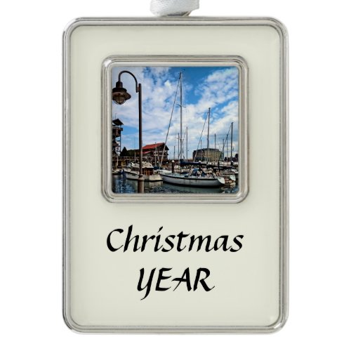 Baltimore MD - Marina Near Fells Point Christmas Ornament