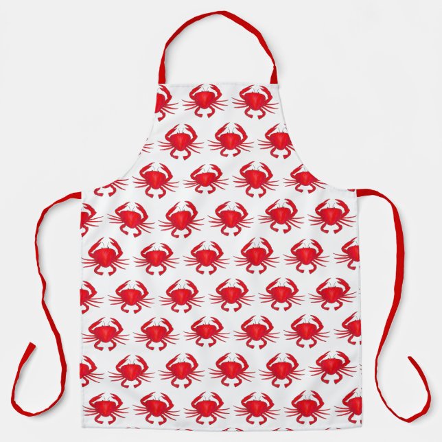 Baltimore MD Maryland Chesapeake Bay Red Crab Apron (Front)