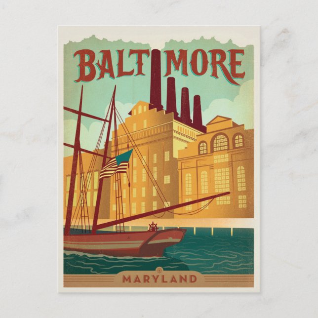 Baltimore, MD Postcard (Front)