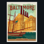 Baltimore, MD Postcard<br><div class="desc">Anderson Design Group is an award-winning illustration and design firm in Nashville, Tennessee. Founder Joel Anderson directs a team of talented artists to create original poster art that looks like classic vintage advertising prints from the 1920s to the 1960s.</div>