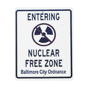 Baltimore Nuclear Free Zone City Ordnance Metal Print
