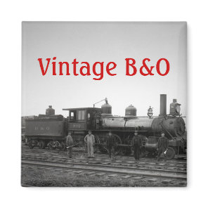 Baltimore & Ohio Railroad Engine # 932 - Vintage Magnet