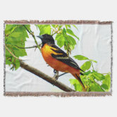 Baltimore Orioles The Oriole Bird Mascot Fleece Blanket by