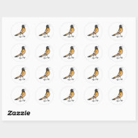 Minimalist Orioles Bird Square Poster Print