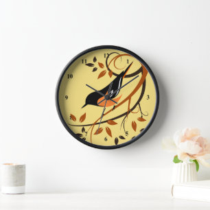 Baltimore Oriole Bird Clocks
