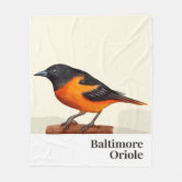 Baltimore Orioles The Oriole Bird Mascot Fleece Blanket