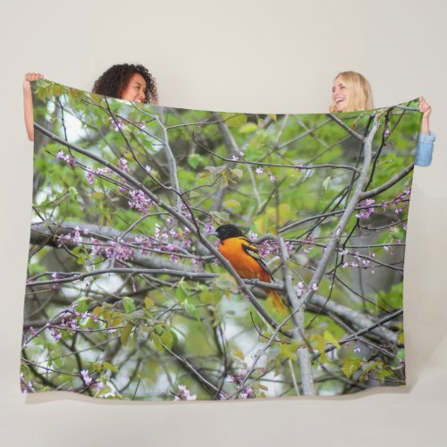 Baltimore Oriole Fleece Blanket