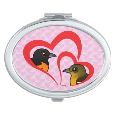 Baltimore Oriole Love Makeup Mirror