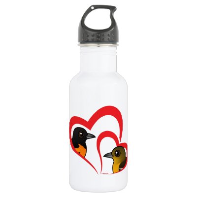 Baltimore Oriole Love Stainless Steel Water Bottle