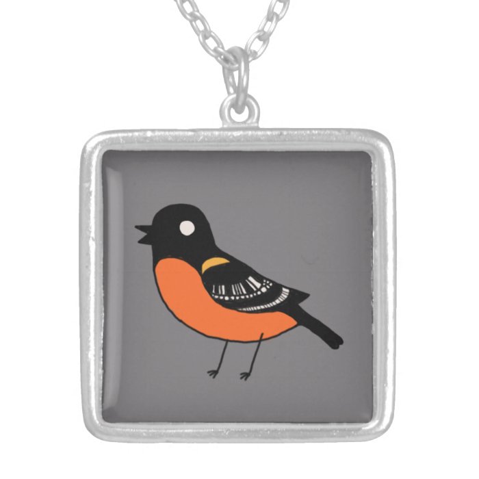 Baltimore Oriole Necklace