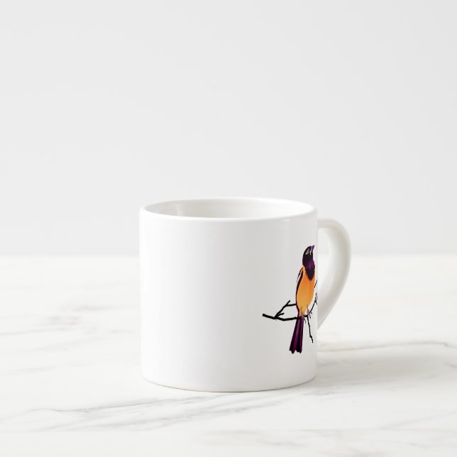 Baltimore Oriole on Twig Espresso Cup (Front Right)