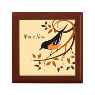 Baltimore Oriole Personalized Keepsake Box