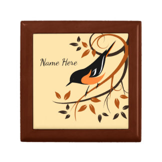 Baltimore Oriole Personalized Keepsake Box