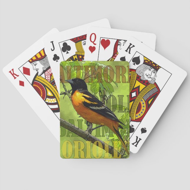 Baltimore Oriole Playing Cards (Back)