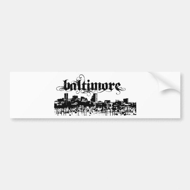 Baltimore put on for your city bumper sticker (Front)