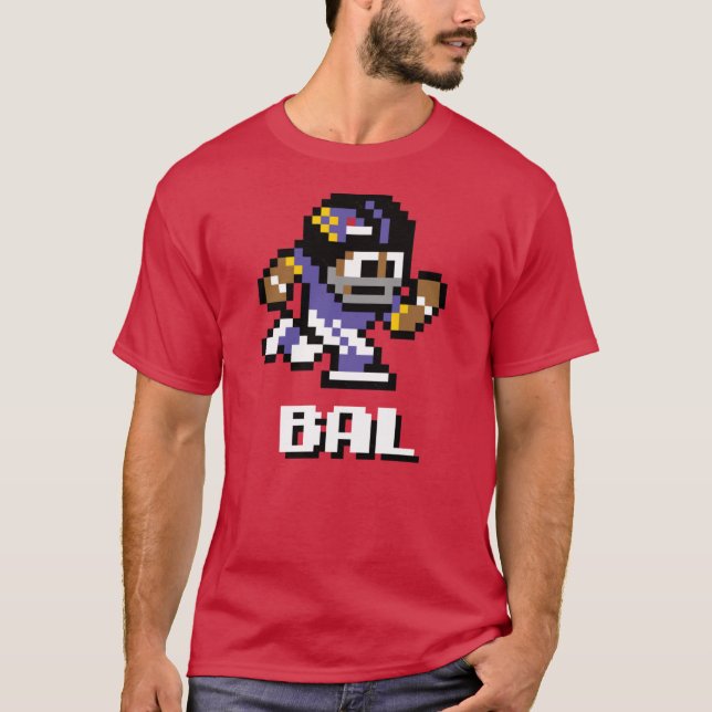 Baltimore Ravens Tecmo Super Bowl Player T-Shirt (Front)