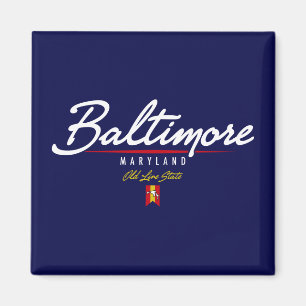 Baltimore Script Magnet