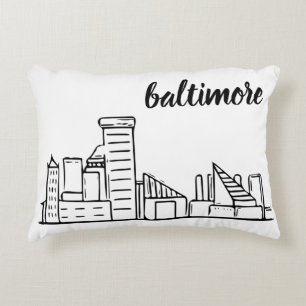 Baltimore Skyline Accent Pillow