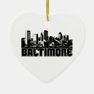 Baltimore Skyline Ceramic Ornament