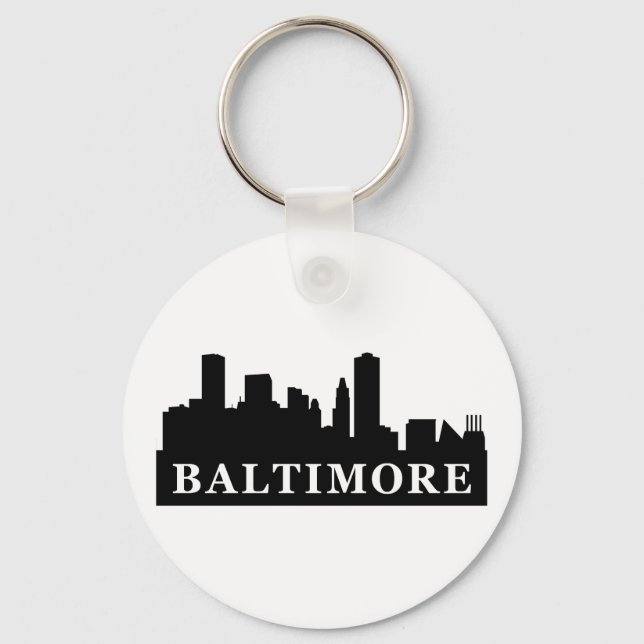 Baltimore Skyline Keychain (Front)