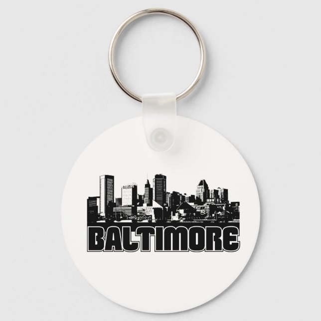 Baltimore Skyline Keychain (Front)