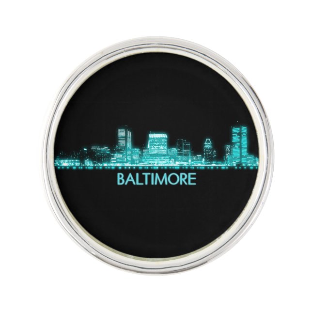 Baltimore Skyline Lapel Pin (Front)