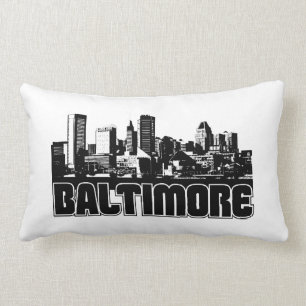 Baltimore Skyline Lumbar Pillow