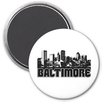 Baltimore Skyline Magnet by TurnRight at Zazzle