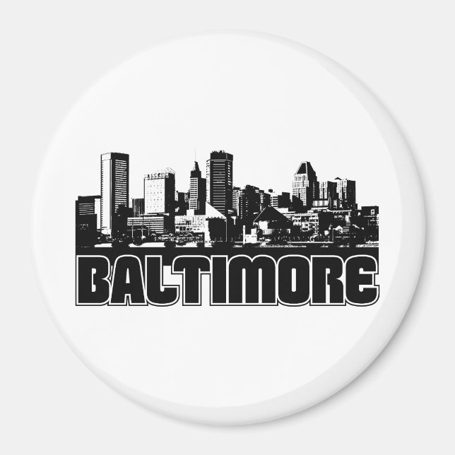 Baltimore Skyline Magnet (Front)