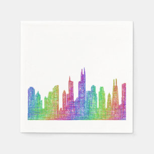 Baltimore skyline napkins