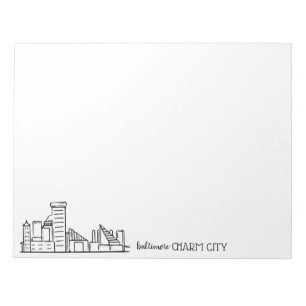 Baltimore Skyline Notepad
