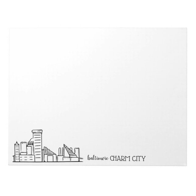 Baltimore Skyline Notepad (Front)
