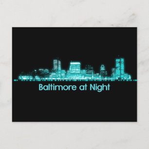 Baltimore Skyline Postcard