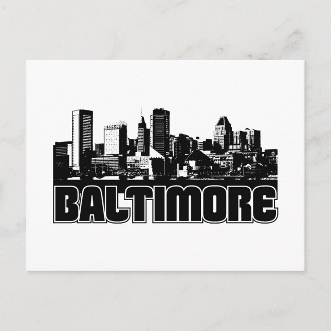 Baltimore Skyline Postcard (Front)