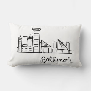 Baltimore Skyline - Throw Pillow