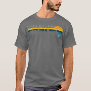 Baltimore Skyline Vintage Retro Sunset Baltimore T-Shirt
