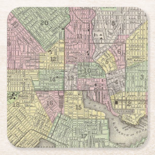 Baltimore Square Paper Coaster