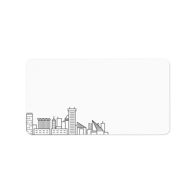 Baltimore Stylized Skyline | Blank Label (Front)