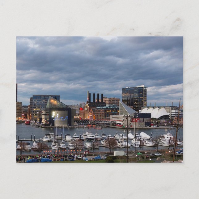 Baltimore Sundown Skyline Postcard (Front)